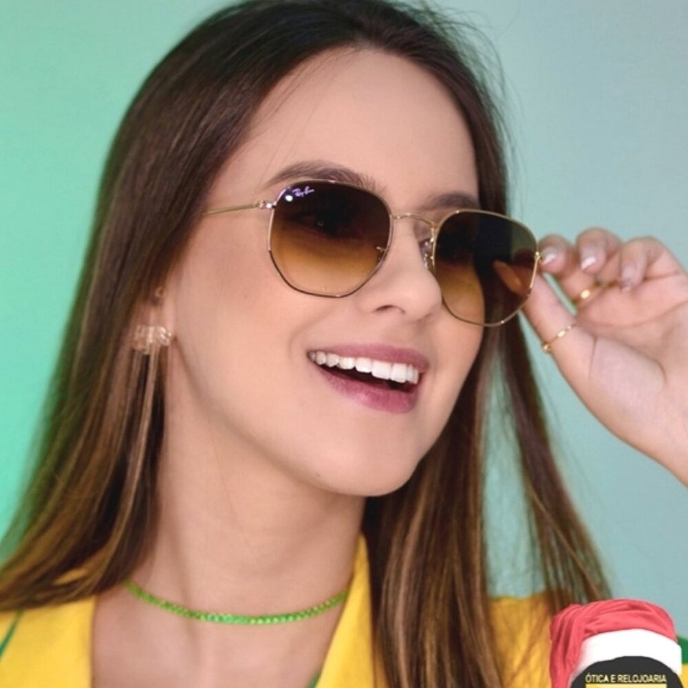 Ray-Ban Hexagonal RB3548 Gradient Brown Lens Ray … - image 2